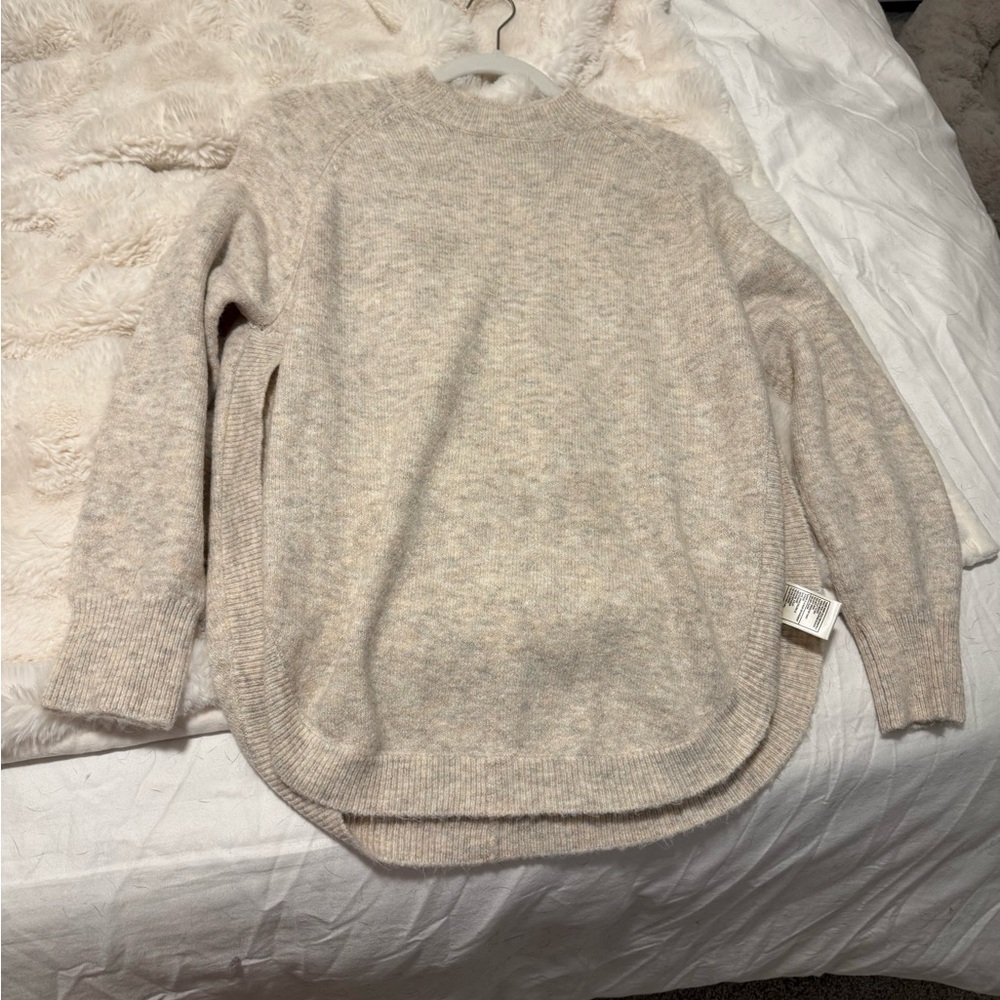 BB Dakota Soft Beige Crew Neck Sweater